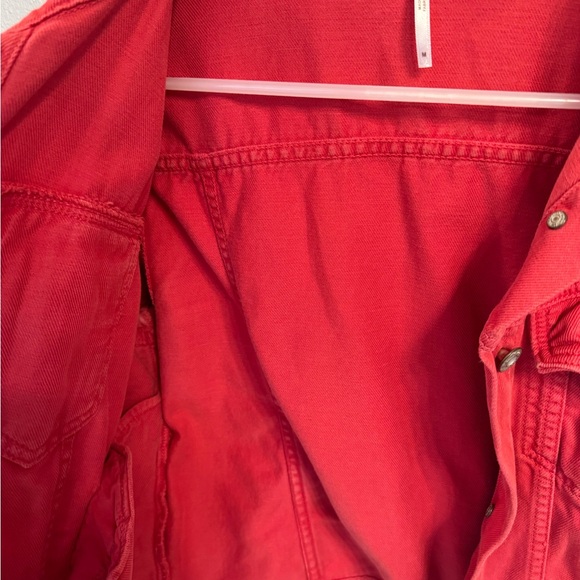 Free People Red Rumors Demin Jacket - Picture 7 of 11